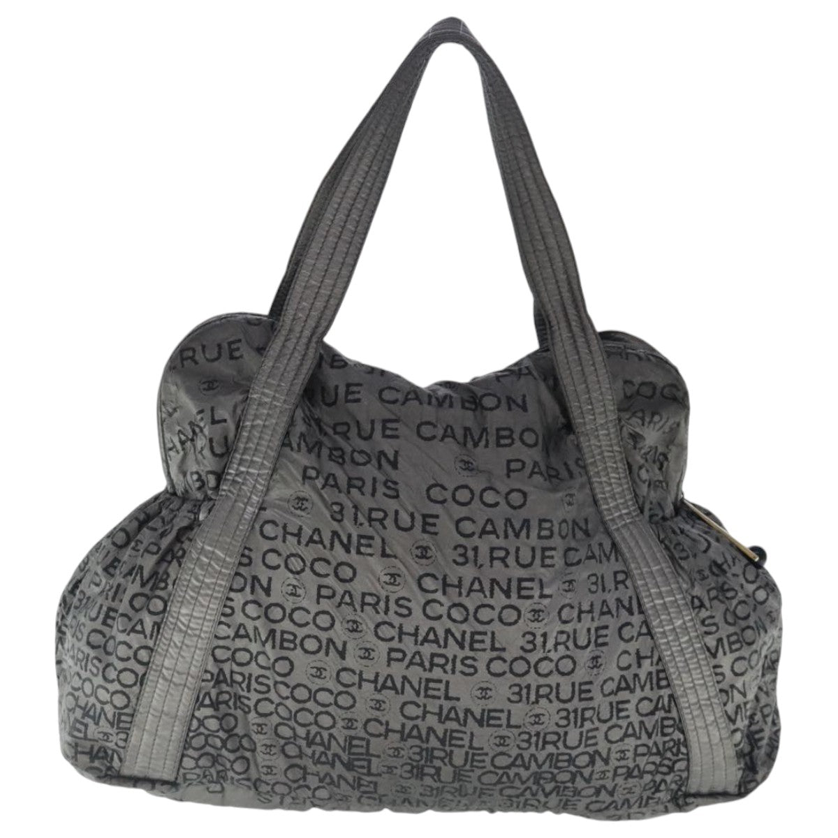 CHANEL Unlimited Tote Bag Nylon Silver CC bs19128