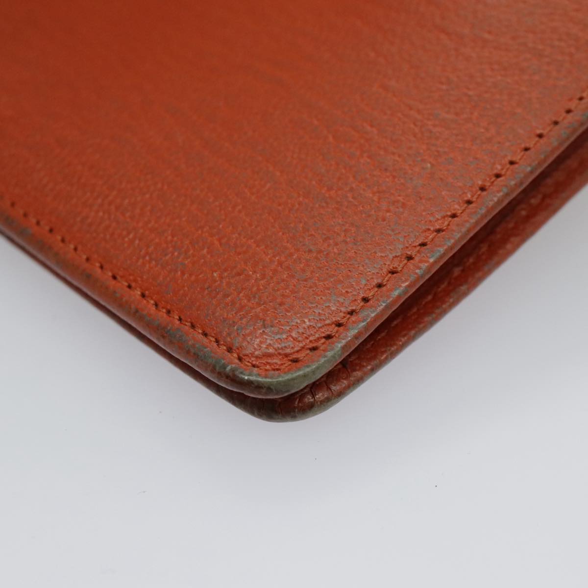 CHANEL Long Wallet Leather Orange Gold CC bs19169