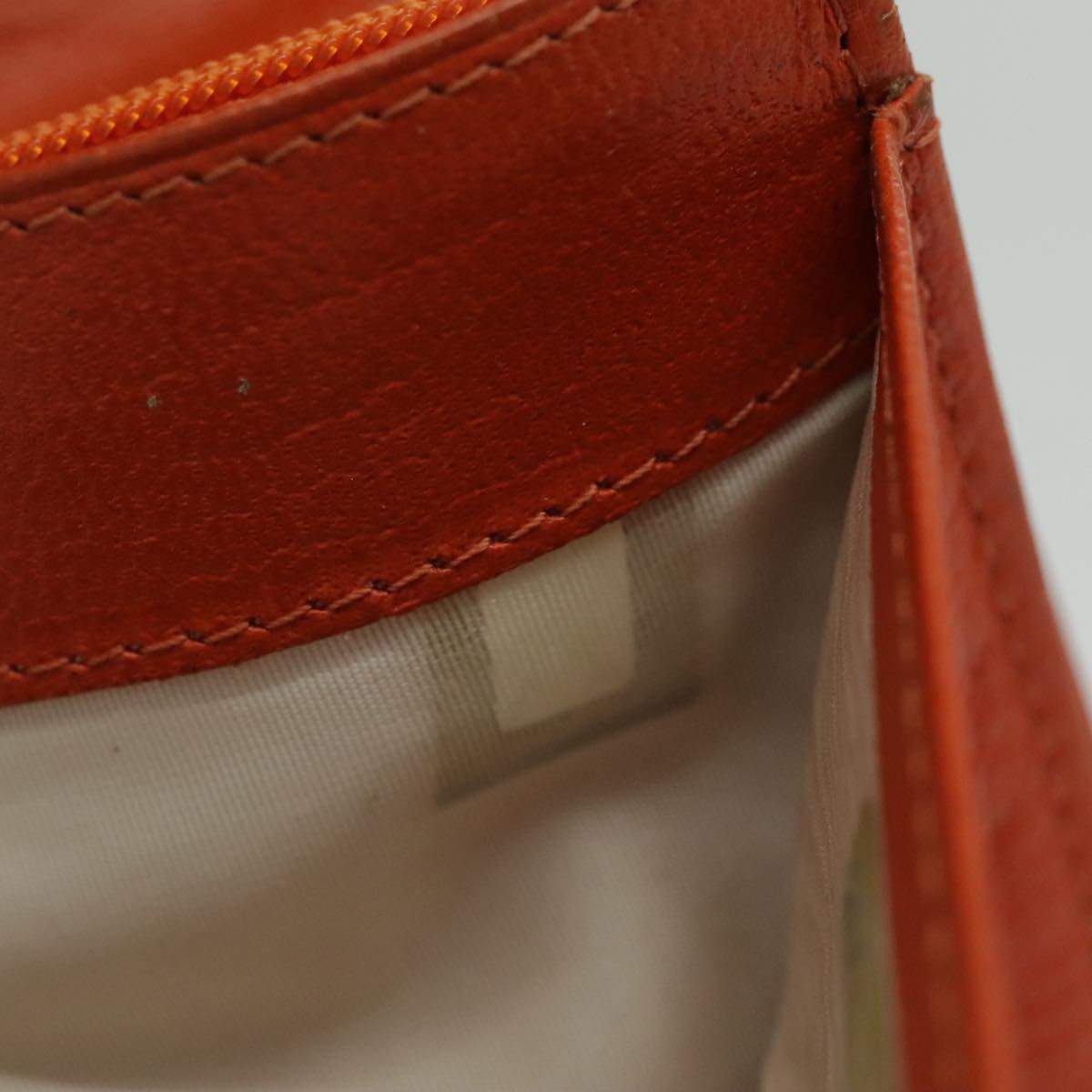 CHANEL Long Wallet Leather Orange Gold CC bs19169