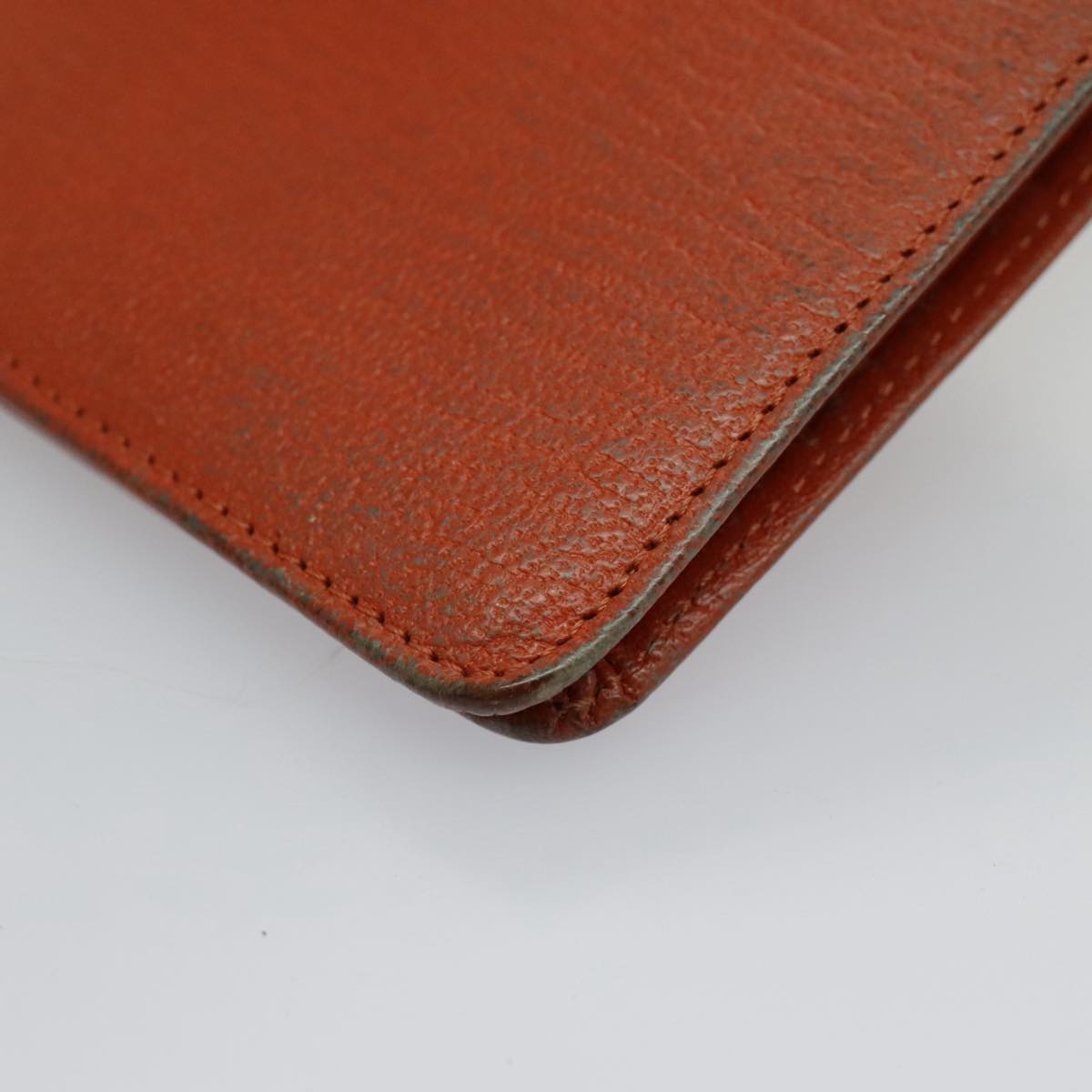 CHANEL Long Wallet Leather Orange Gold CC bs19169