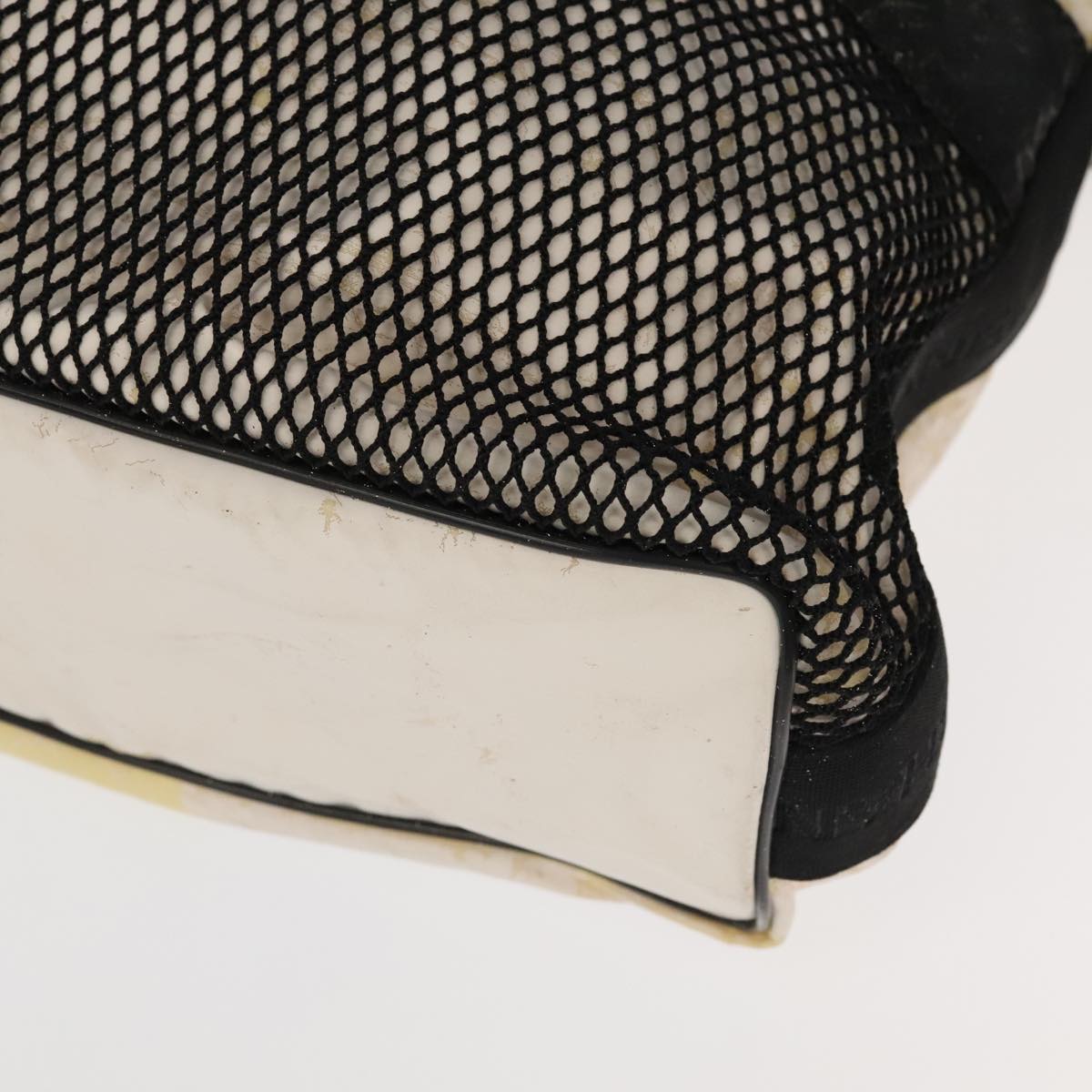 CHANEL Chanel Sports Shoulder Bag Nylon White Black CC bs19291