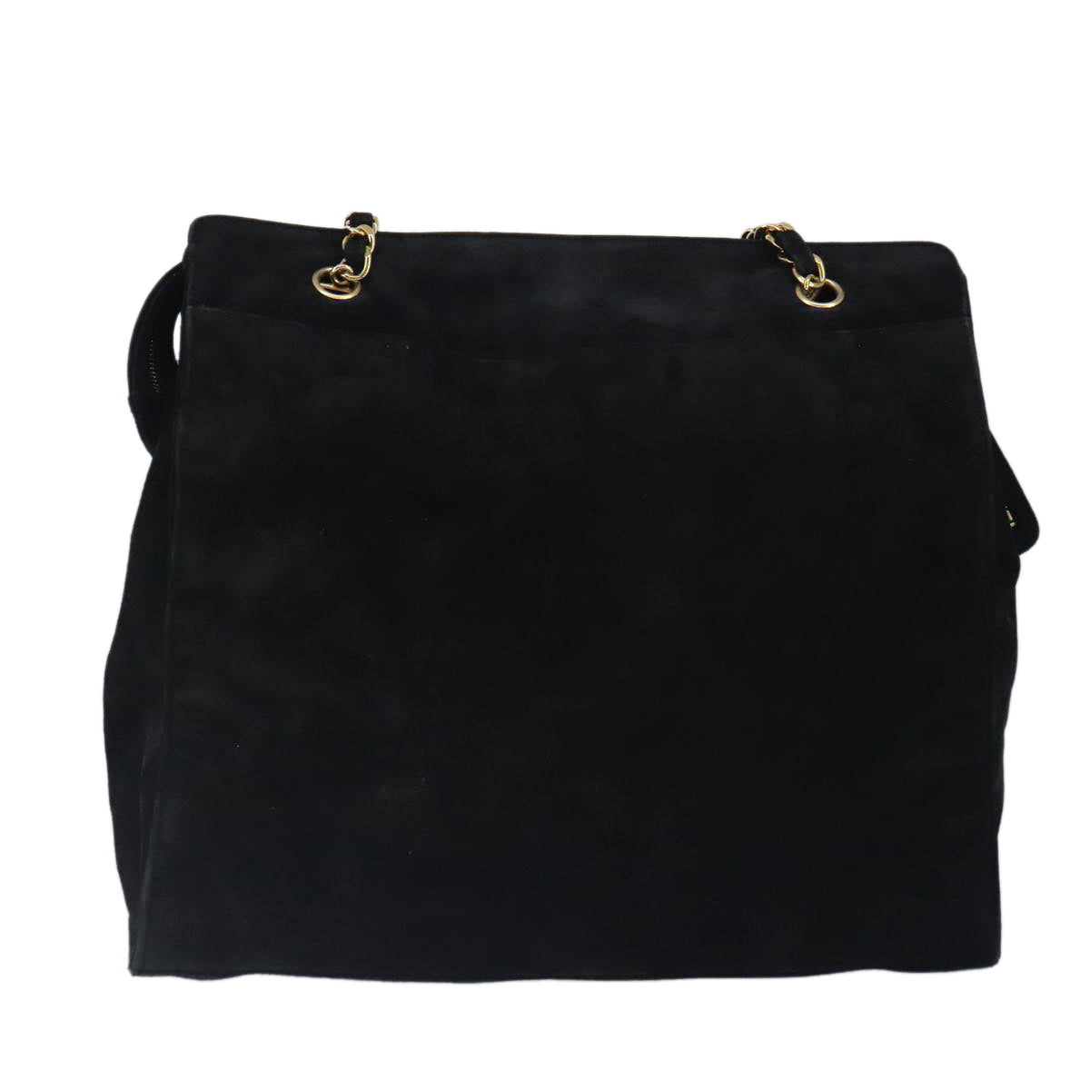 CHANEL COCO Mark Chain Shoulder Bag Suede Black Gold CC bs19433