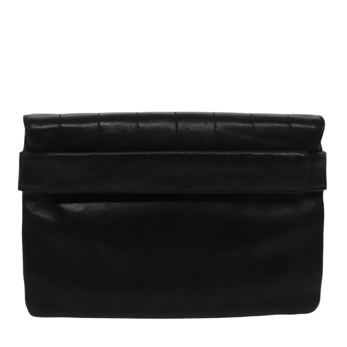 CHANEL Choco Bar Waist bag Lamb Skin Black Gold CC bs19810