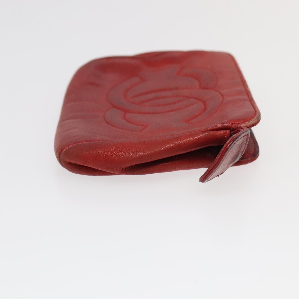CHANEL Pouch Lamb Skin 2Set Black Red CC bs20043