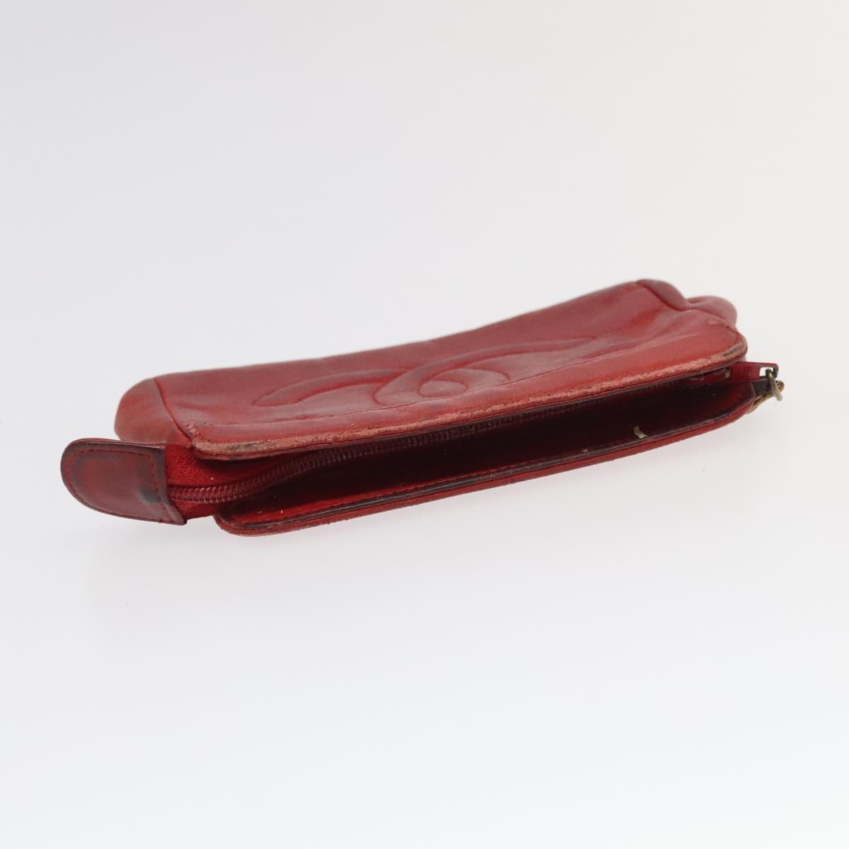 CHANEL Pouch Lamb Skin 2Set Black Red CC bs20043