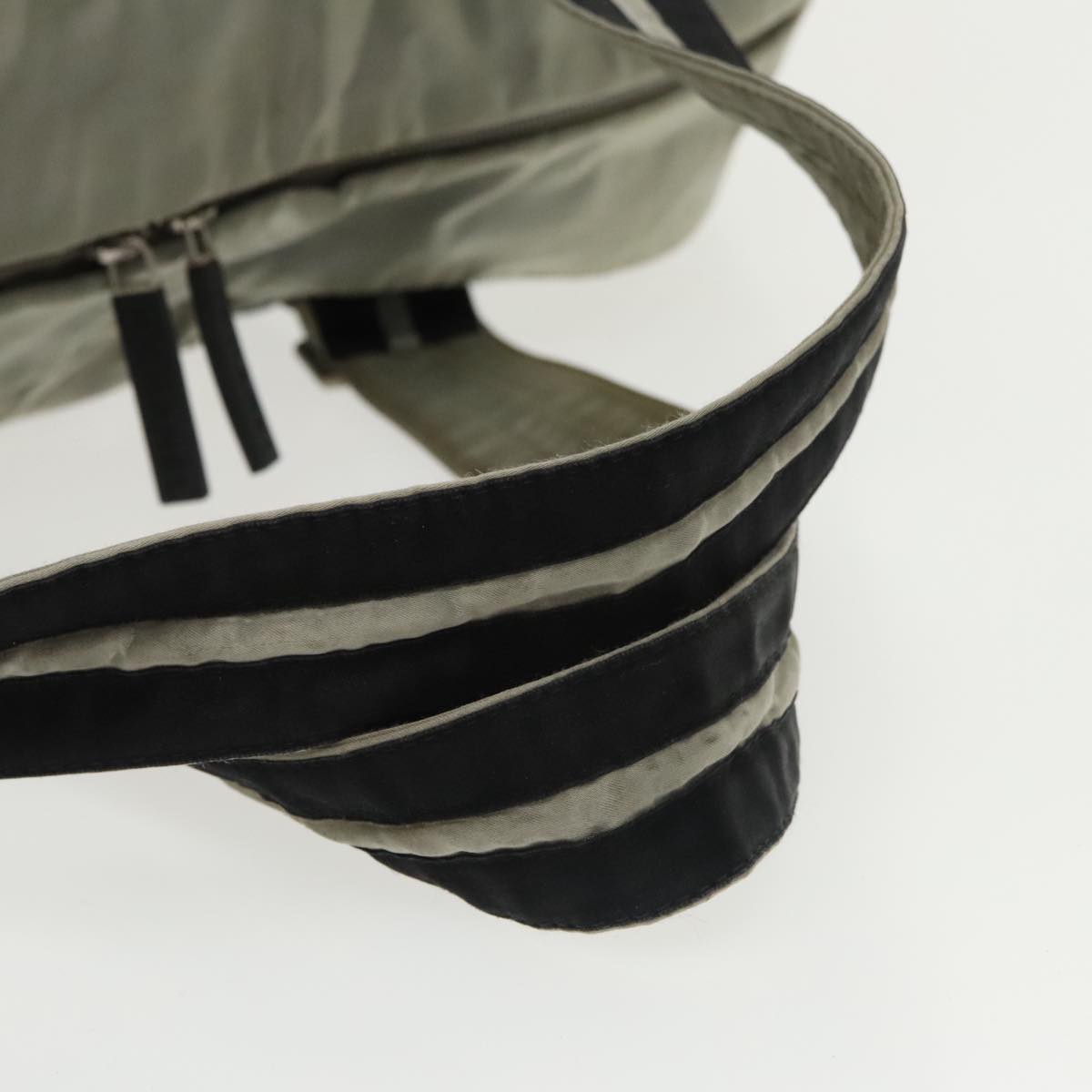 CHANEL Sports Boston Bag Canvas Silver Black CC bs20164