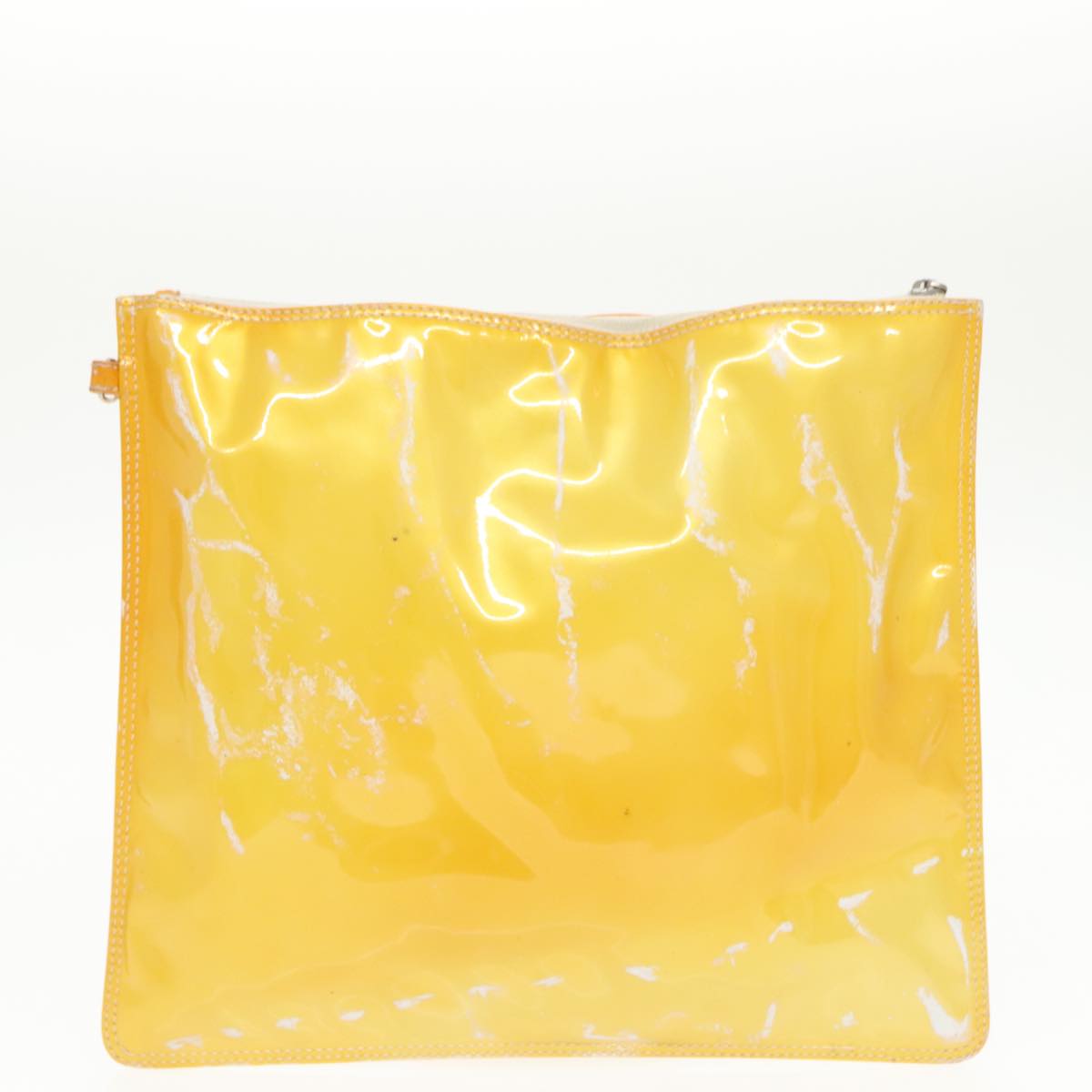 CHANEL COCO Mark Hand Bag Patent leather Yellow CC bs20180