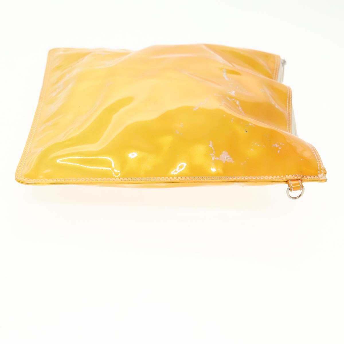 CHANEL COCO Mark Hand Bag Patent leather Yellow CC bs20180