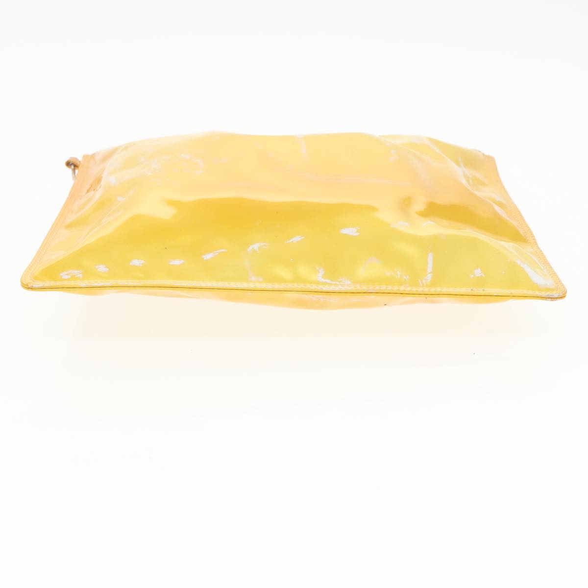 CHANEL COCO Mark Hand Bag Patent leather Yellow CC bs20180