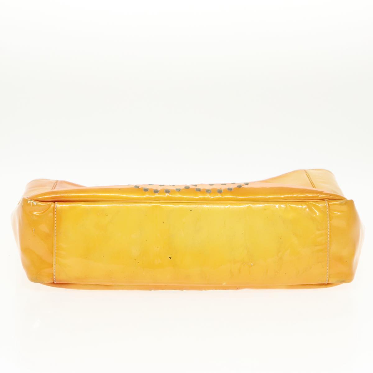 CHANEL COCO Mark Hand Bag Patent leather Yellow CC bs20180