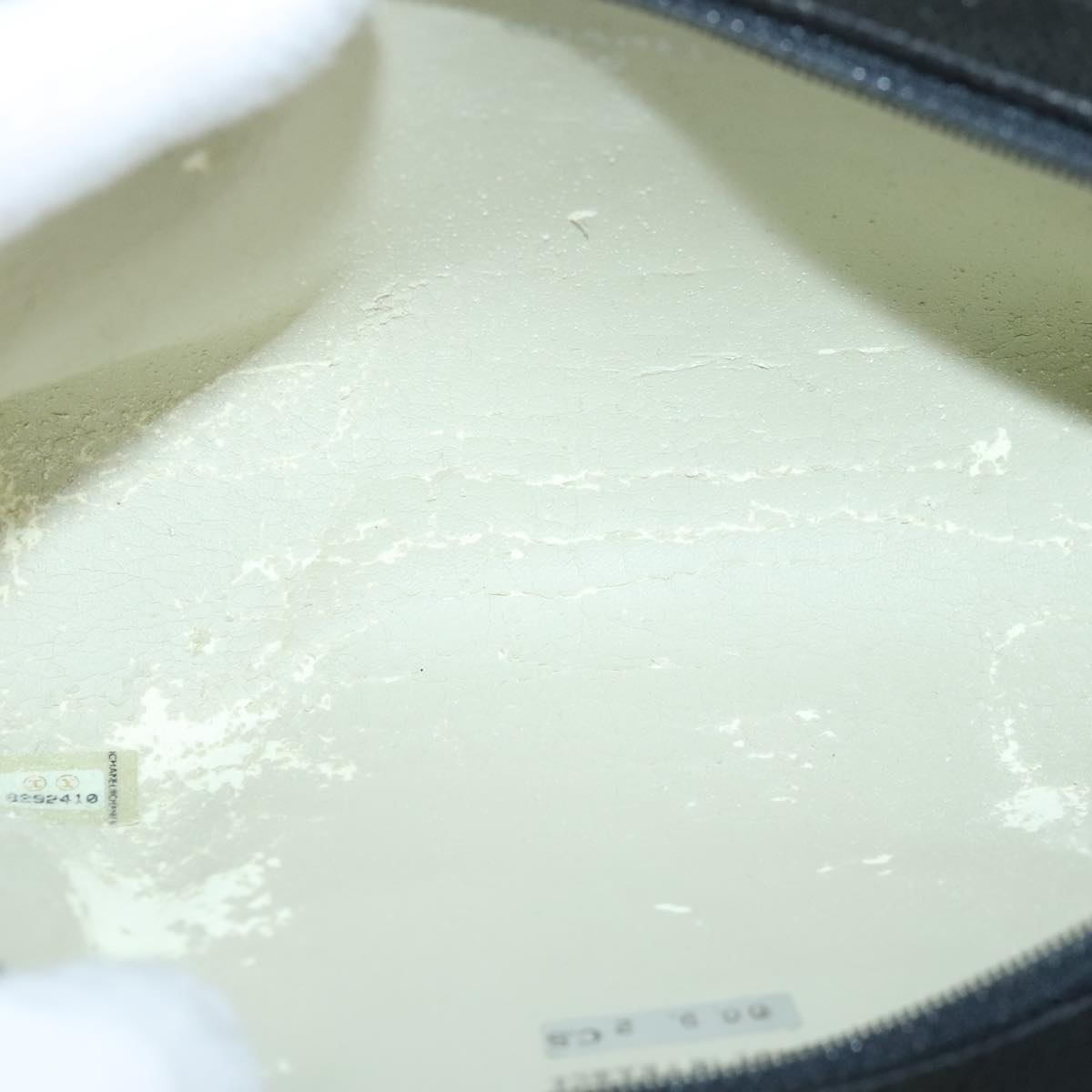 CHANEL COCO Mark Pouch Caviar Skin Black Gold CC bs20200