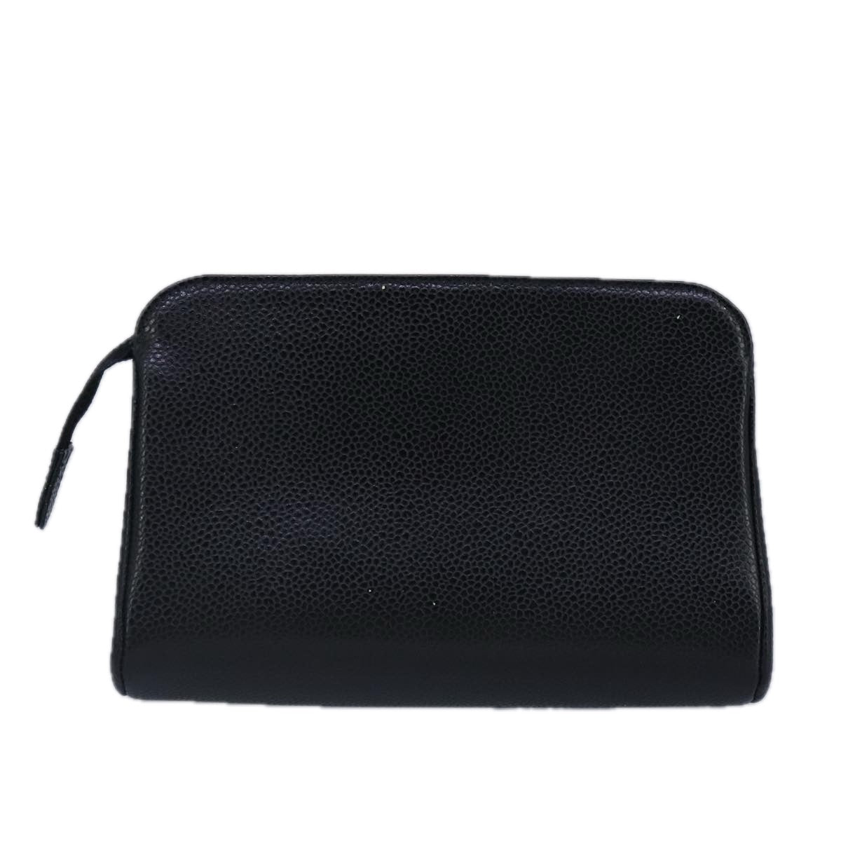 CHANEL COCO Mark Pouch Caviar Skin Black Gold CC bs20200