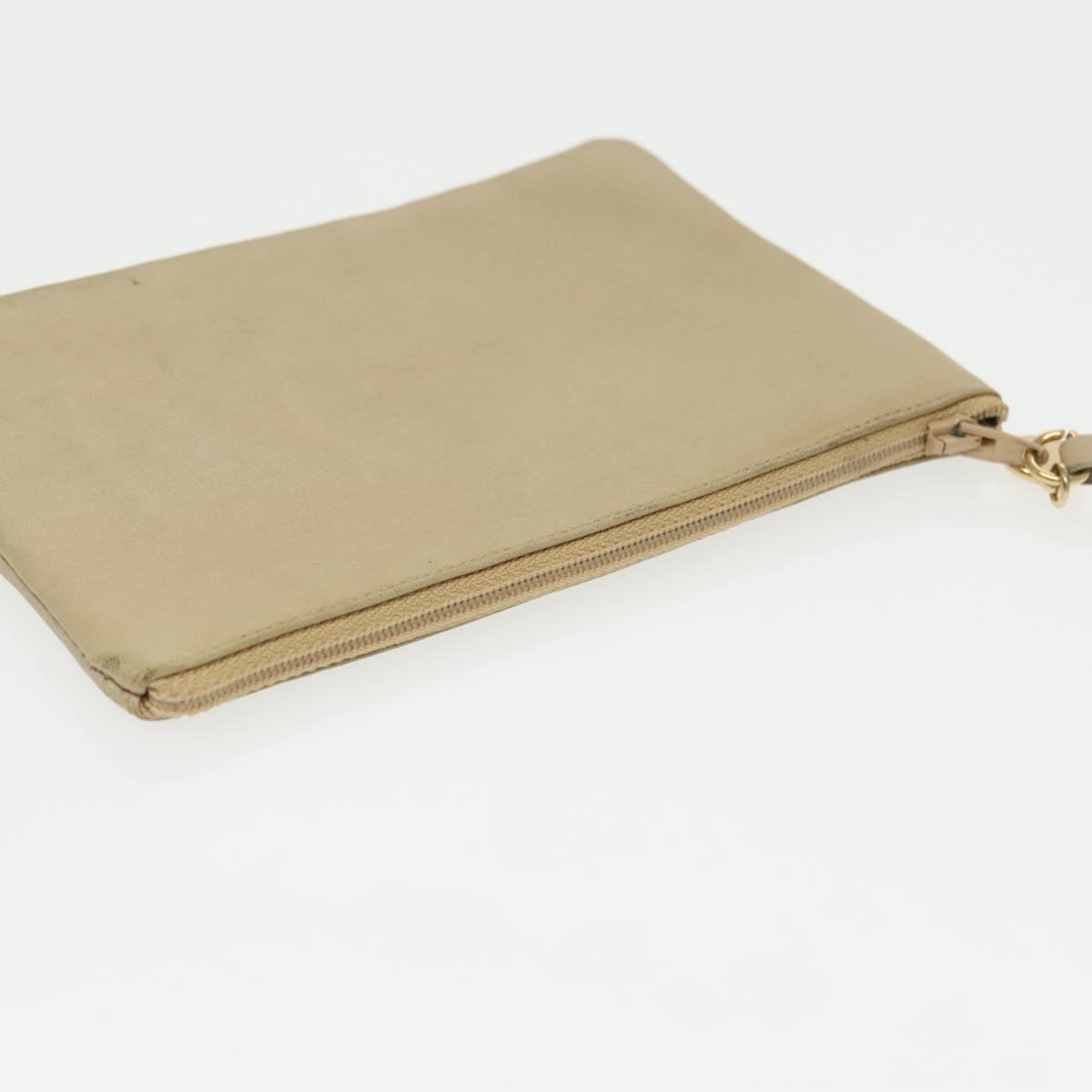 CHANEL Chain Shoulder Bag Lamb Skin Beige Gold CC bs20240