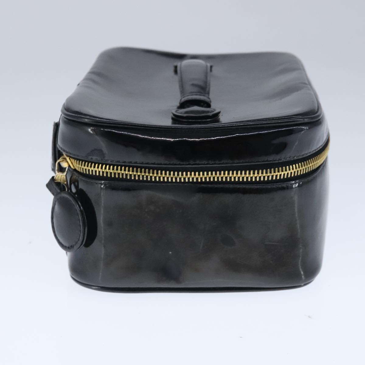 CHANEL Vanity Pouch Enamel Black Gold CC bs20306