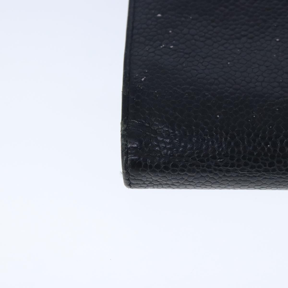 CHANEL Wallet Caviar Skin Black CC bs20517
