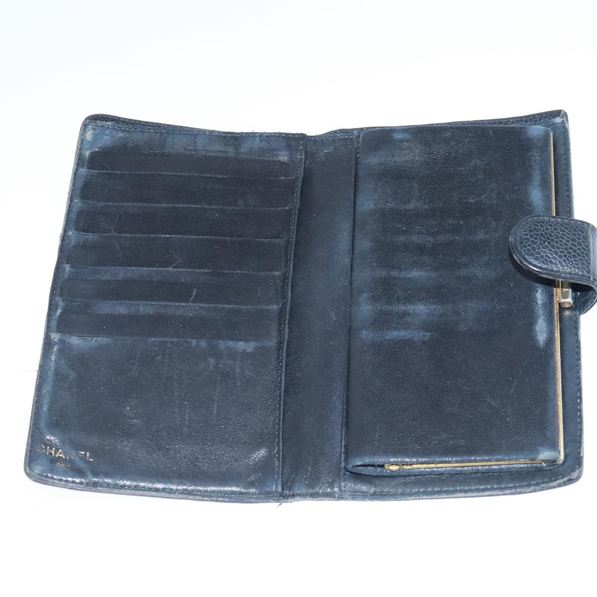 CHANEL Wallet Caviar Skin Black CC bs20517