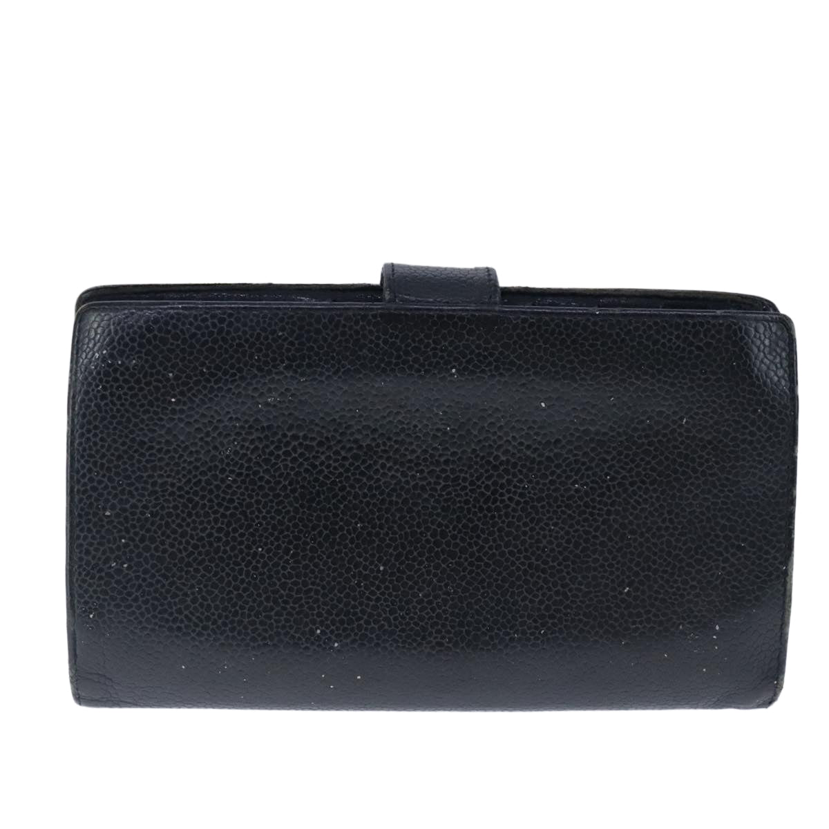 CHANEL Wallet Caviar Skin Black CC bs20517