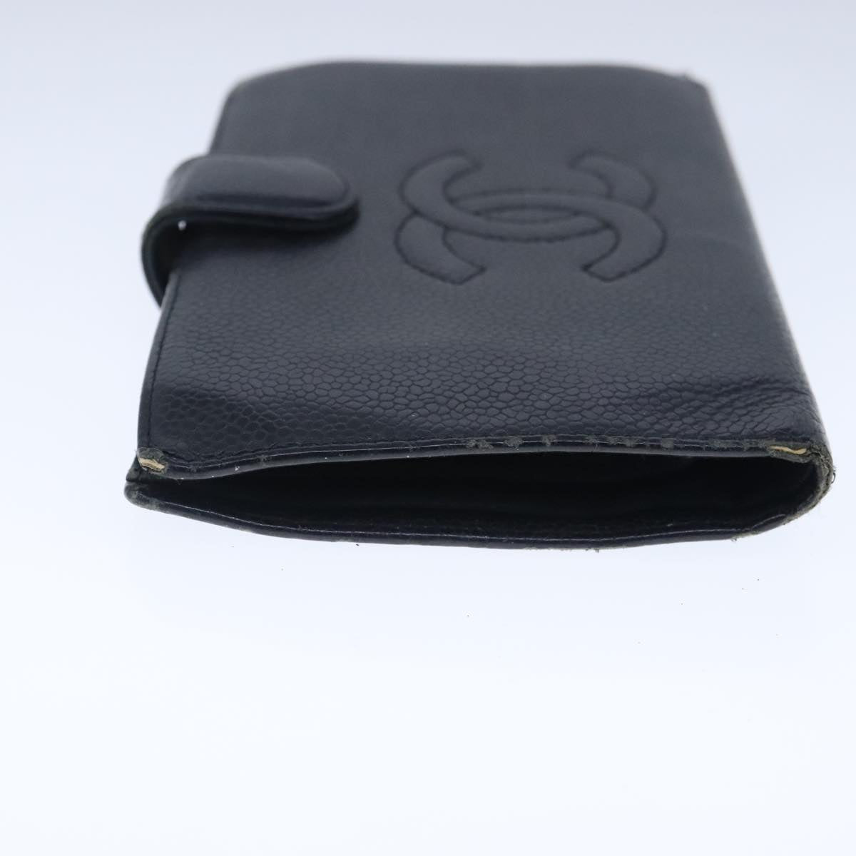 CHANEL Wallet Caviar Skin Black CC bs20517