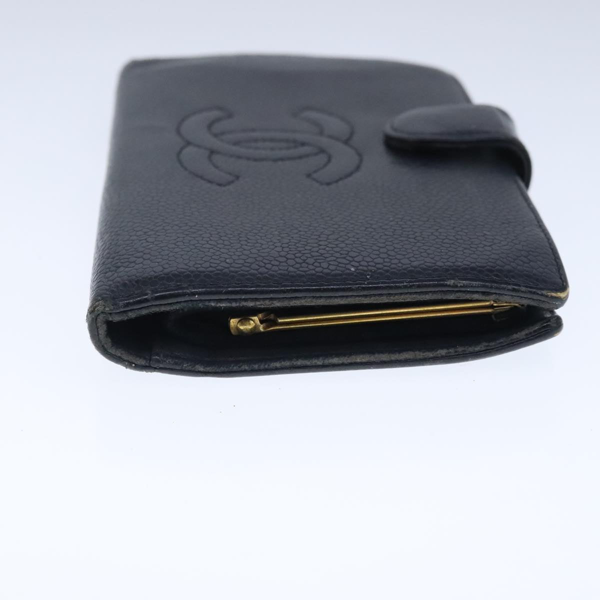 CHANEL Wallet Caviar Skin Black CC bs20517