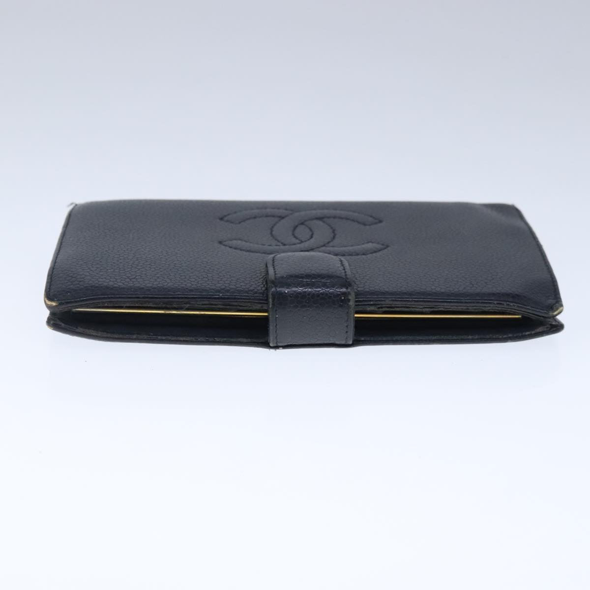 CHANEL Wallet Caviar Skin Black CC bs20517