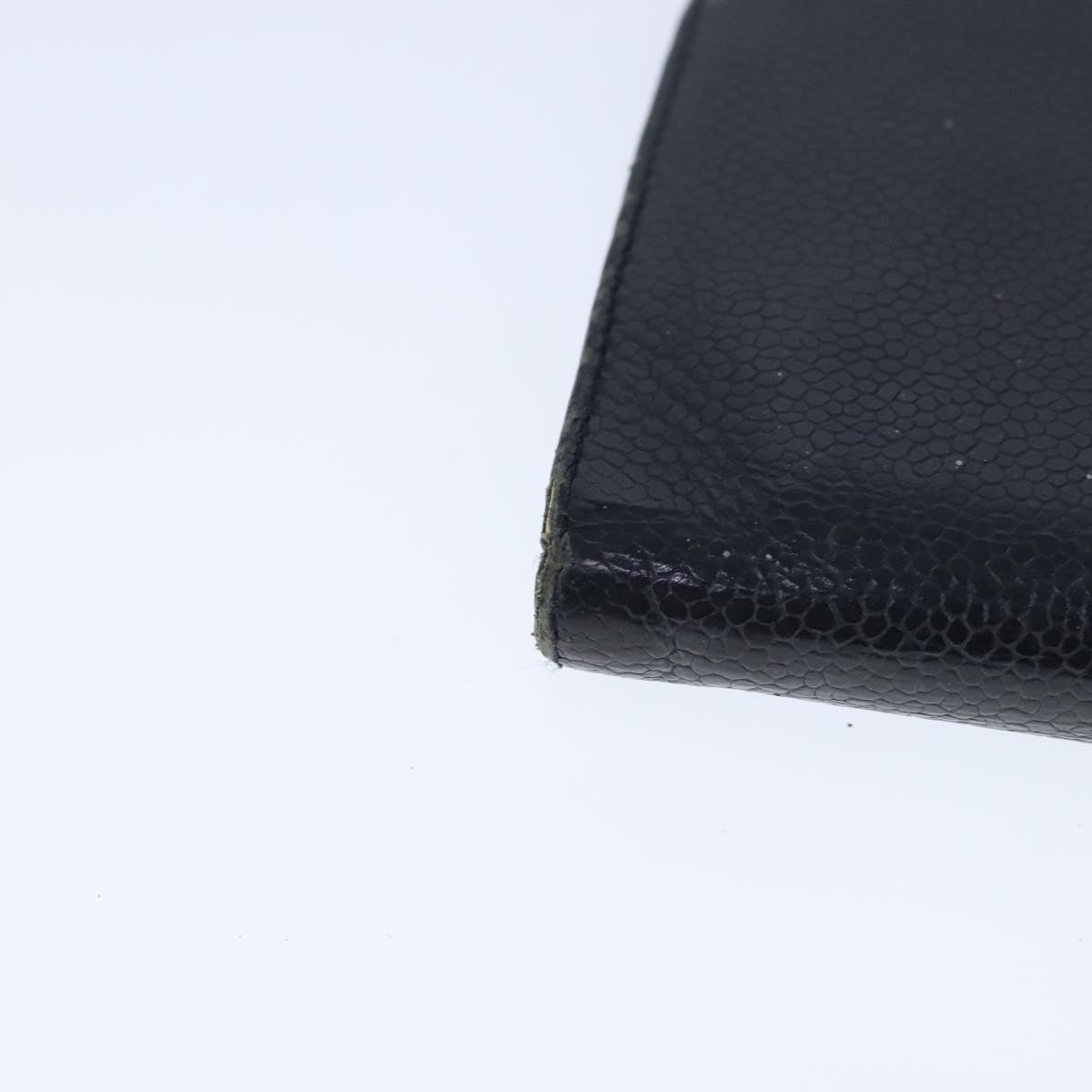 CHANEL Wallet Caviar Skin Black CC bs20517