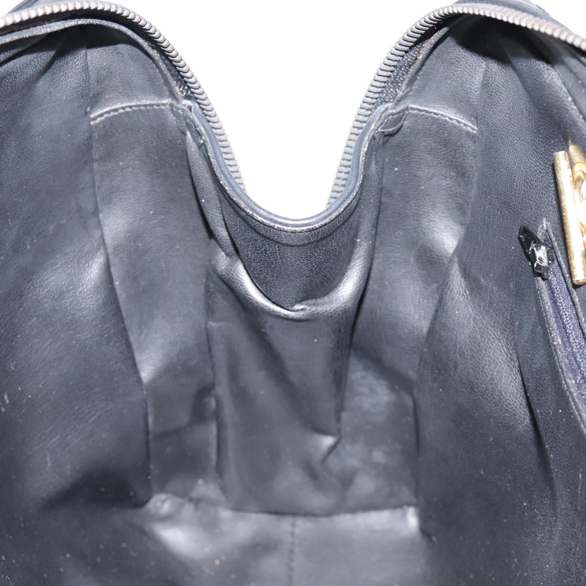 CHANEL Bicolore Chain Matelasse Shoulder Bag Lamb Skin Black CC bs20538