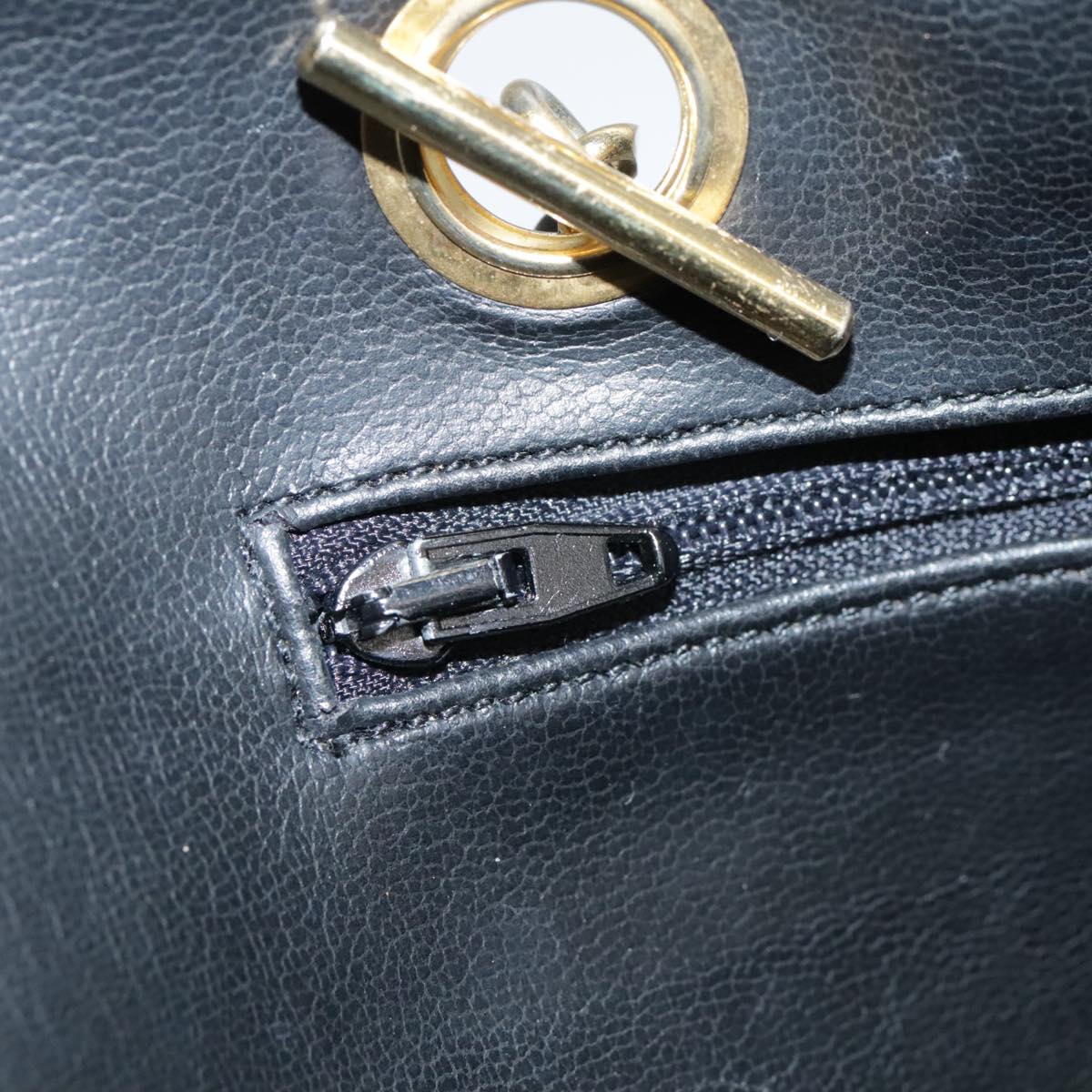 CHANEL Bicolore Chain Matelasse Shoulder Bag Lamb Skin Black CC bs20538