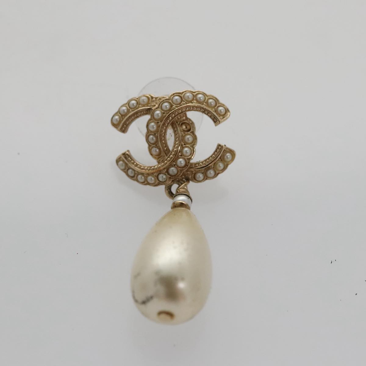 CHANEL Pierce metal Gold CC bs20702