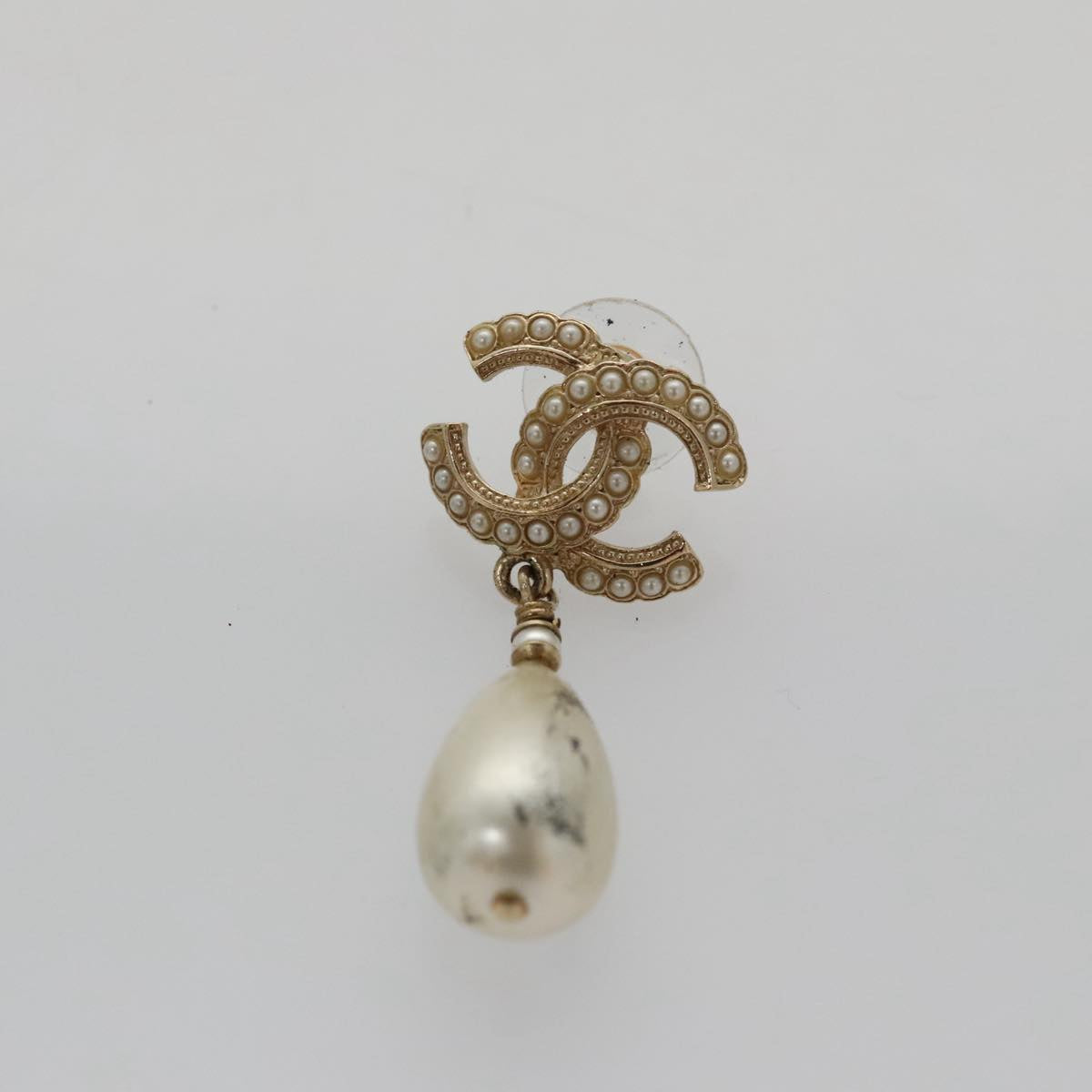 CHANEL Pierce metal Gold CC bs20702