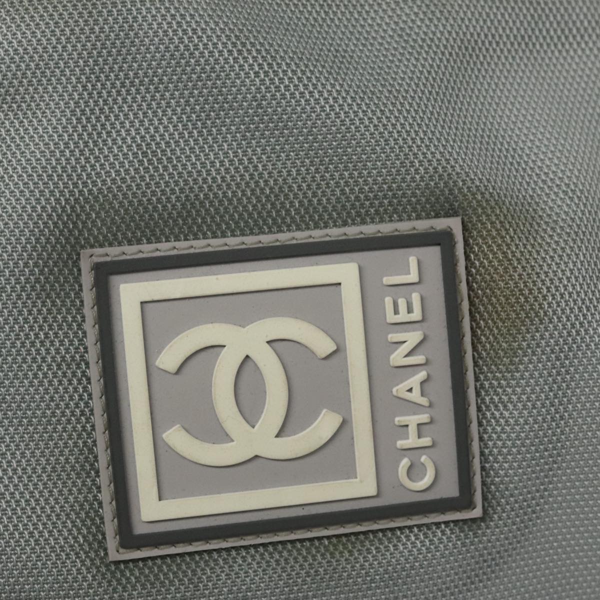 CHANEL Sports Tote Bag Nylon Light Gray CC bs20733