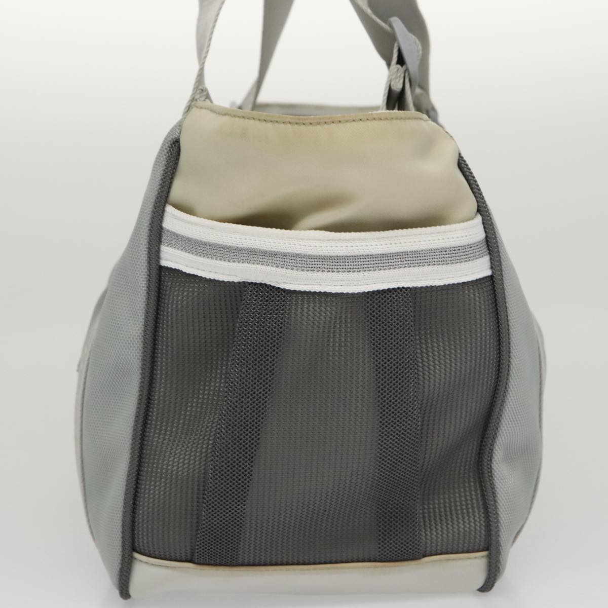 CHANEL Sports Tote Bag Nylon Light Gray CC bs20733