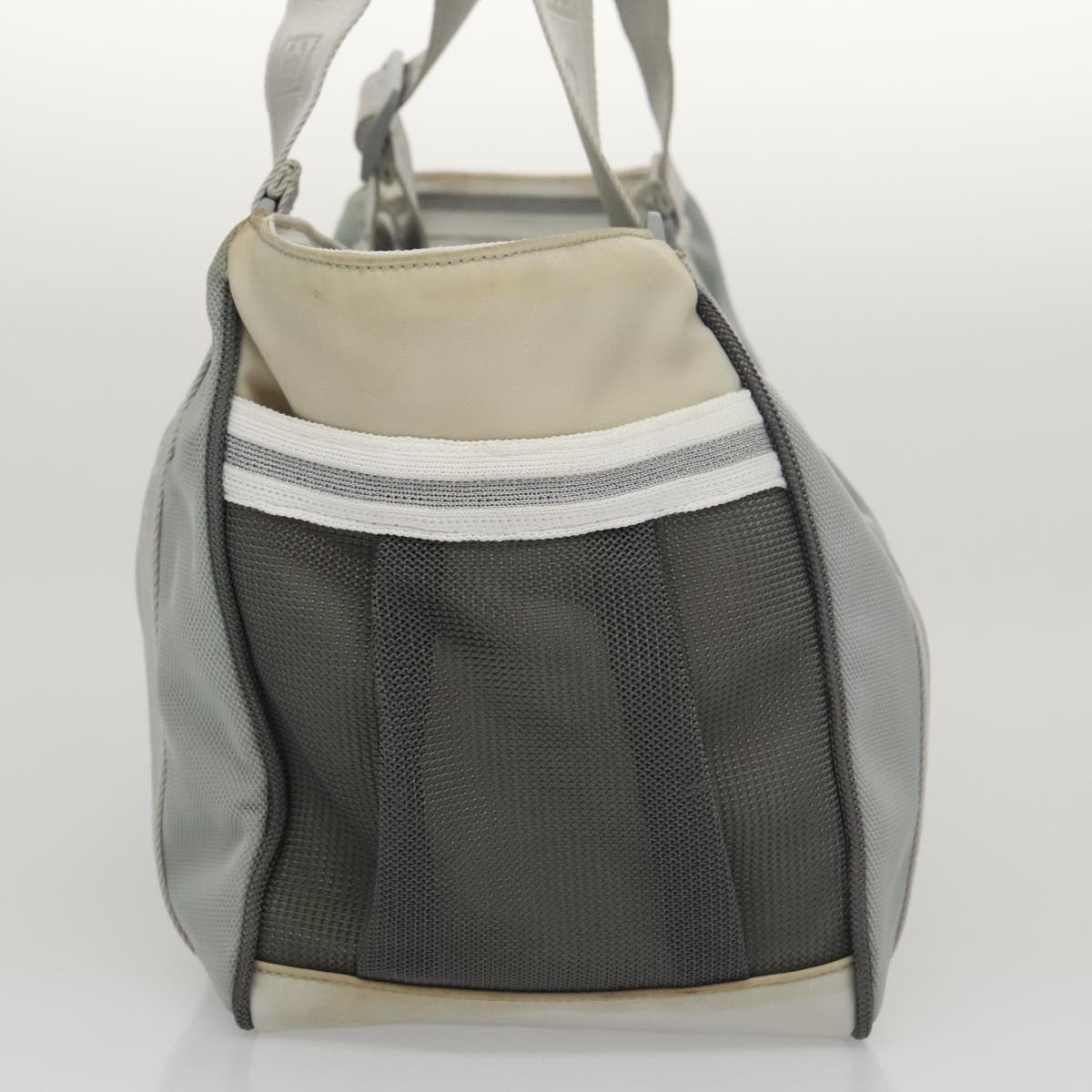 CHANEL Sports Tote Bag Nylon Light Gray CC bs20733