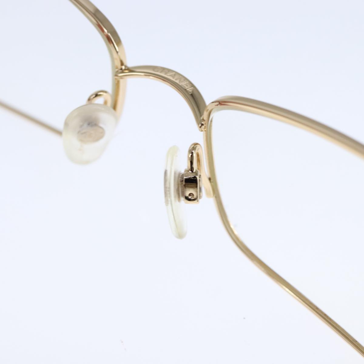 CHANEL Sunglasses Plastic Black Gold CC bs21028