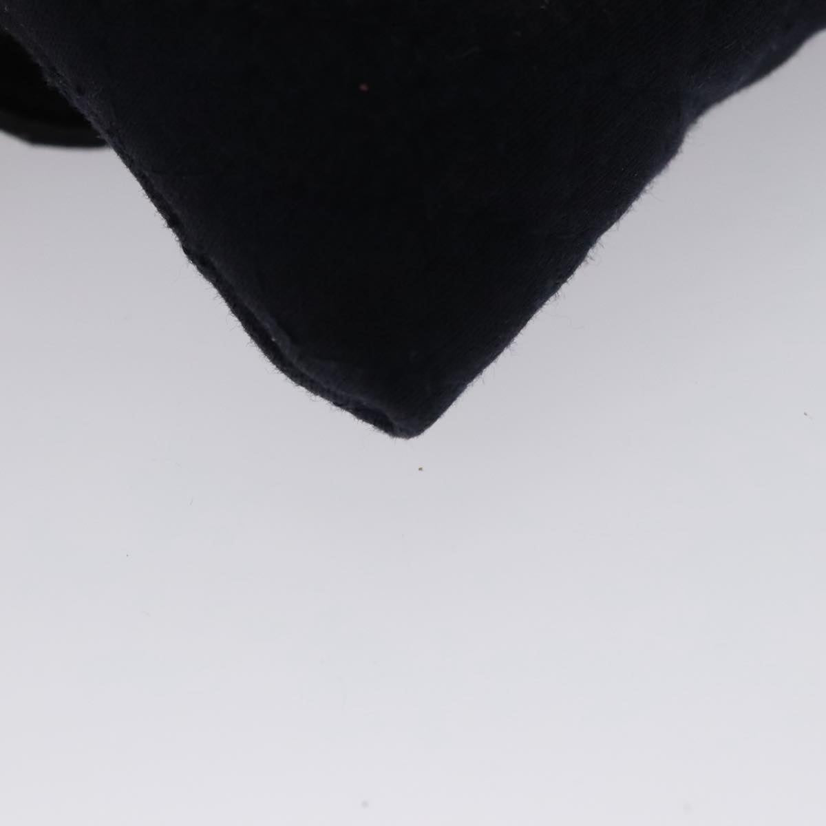 CHANEL Matelasse Chain Pouch Cotton Navy CC bs21038