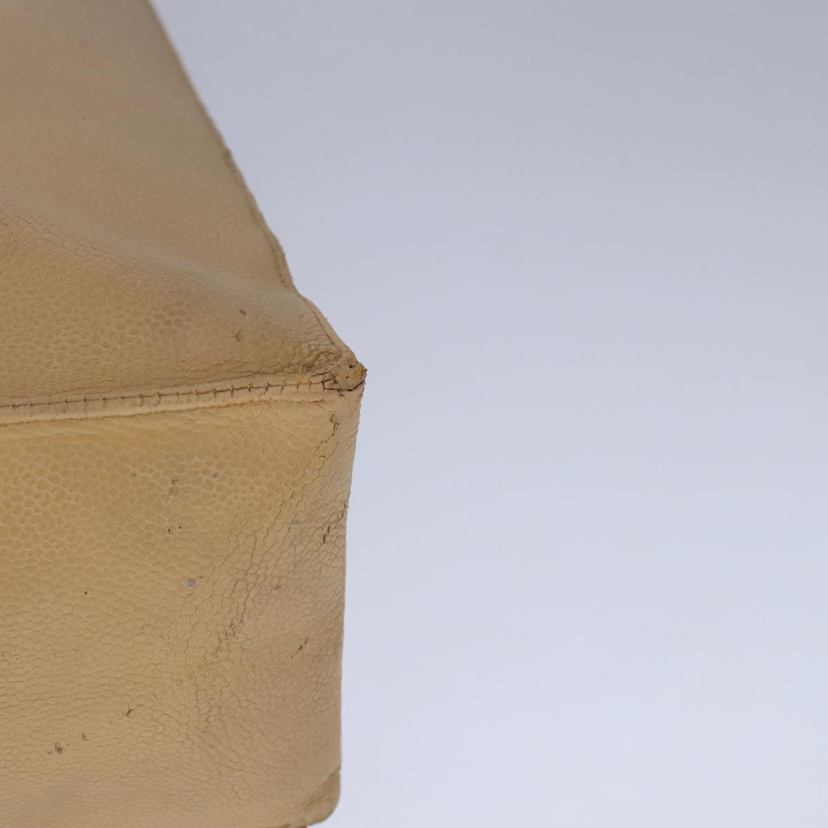 CHANEL Tote Bag Caviar Skin Beige Gold CC bs21315