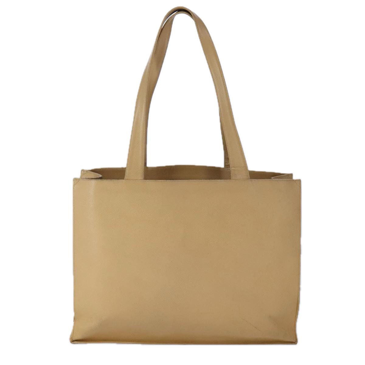 CHANEL Tote Bag Caviar Skin Beige Gold CC bs21315