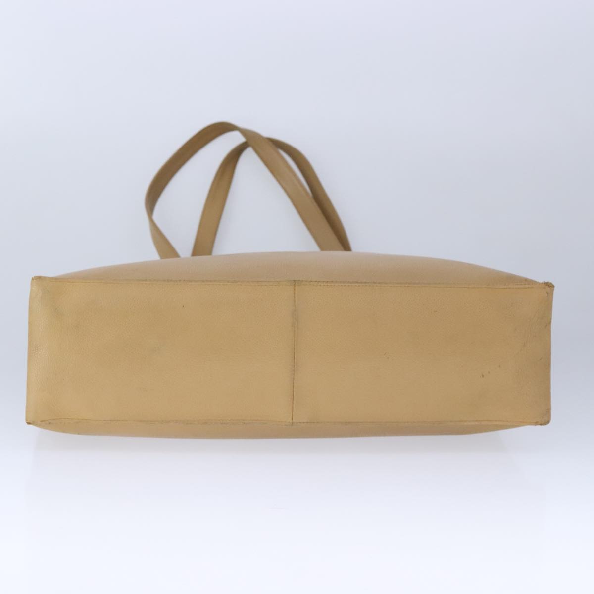 CHANEL Tote Bag Caviar Skin Beige Gold CC bs21315