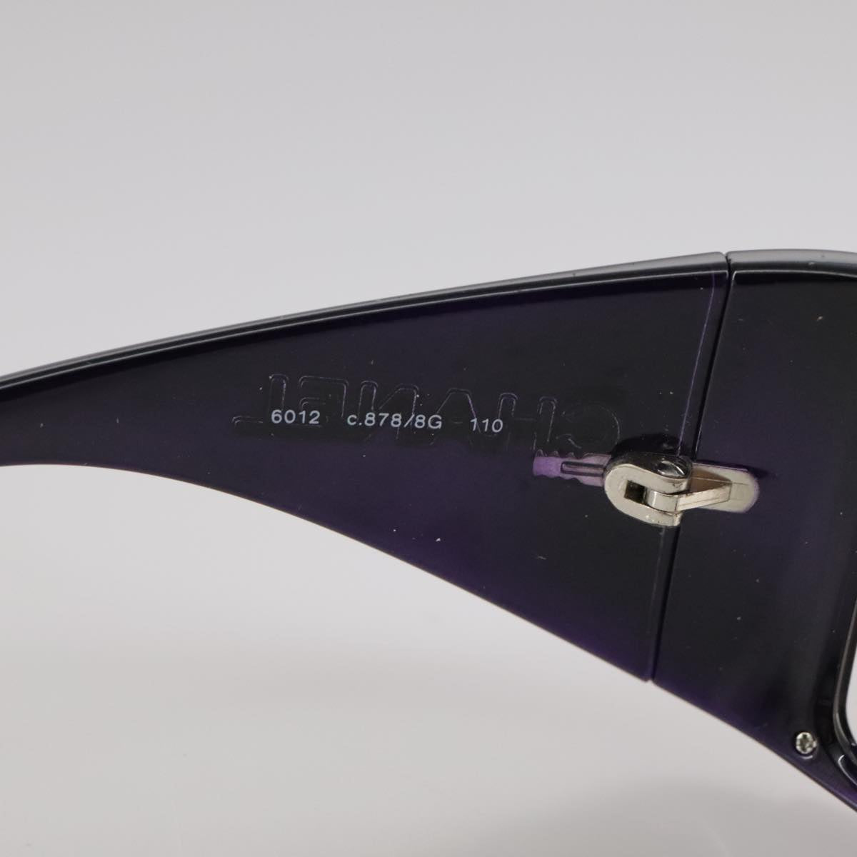 CHANEL Sunglasses plastic Purple CC bs21339