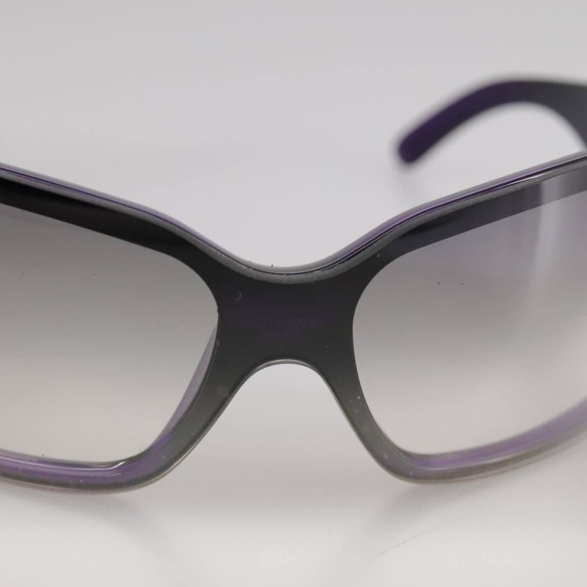 CHANEL Sunglasses plastic Purple CC bs21339