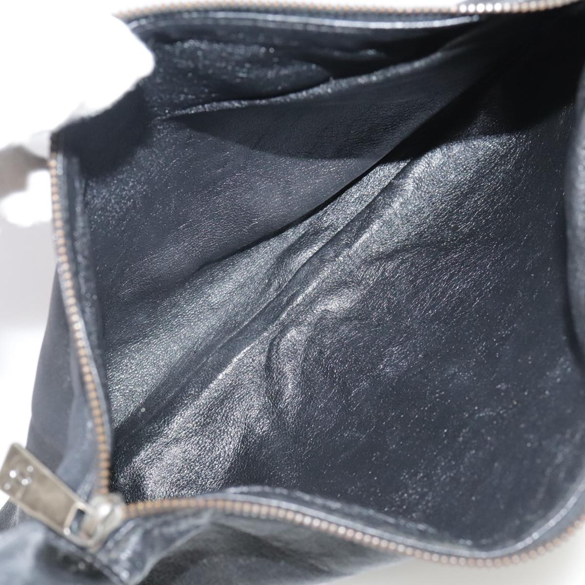 CHANEL Pouch Leather Black CC bs21499
