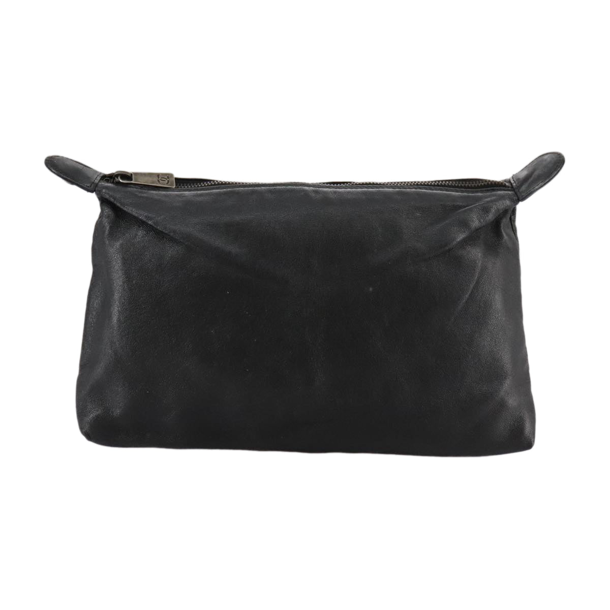 CHANEL Pouch Leather Black CC bs21499