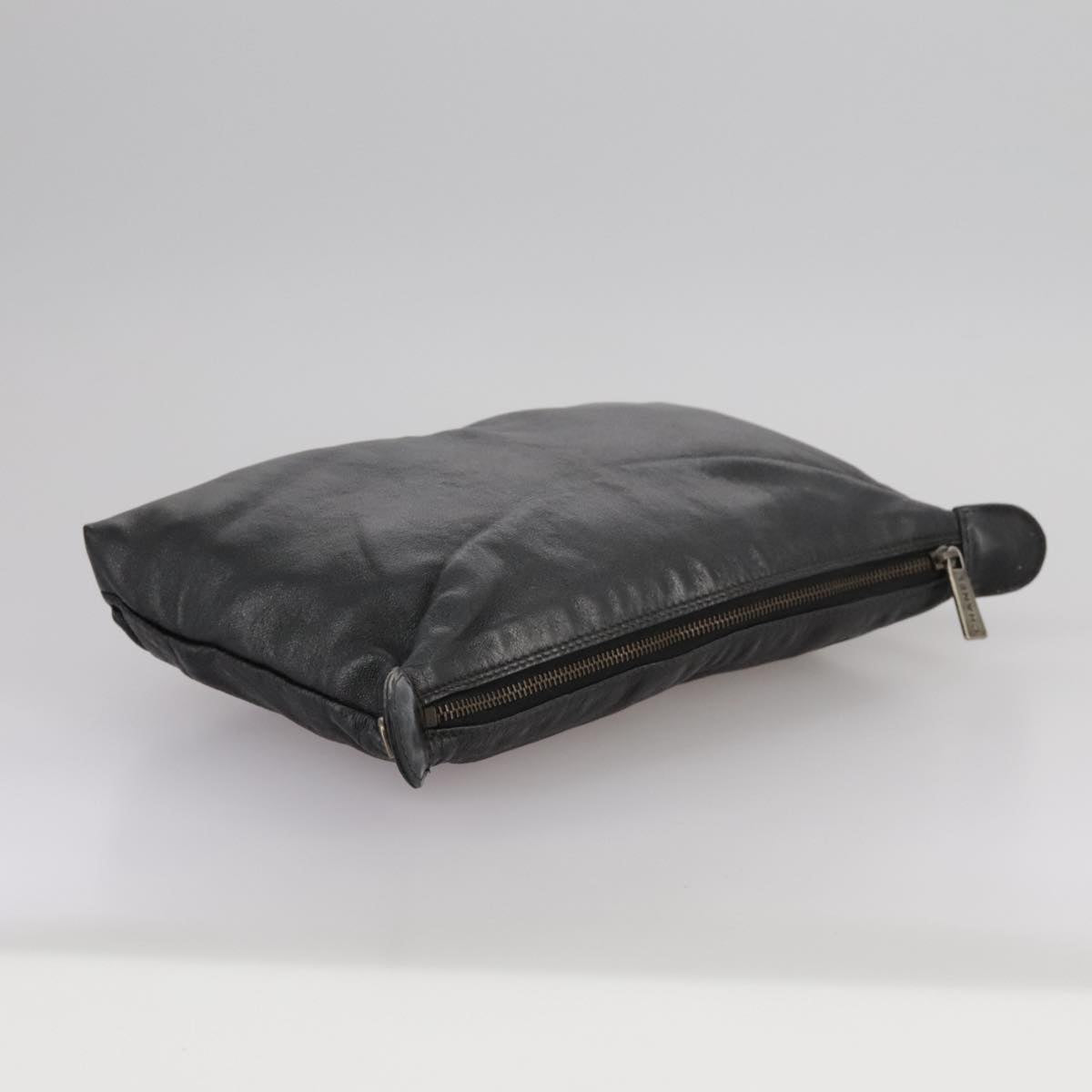 CHANEL Pouch Leather Black CC bs21499