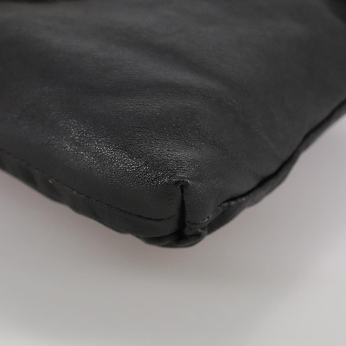 CHANEL Pouch Leather Black CC bs21499