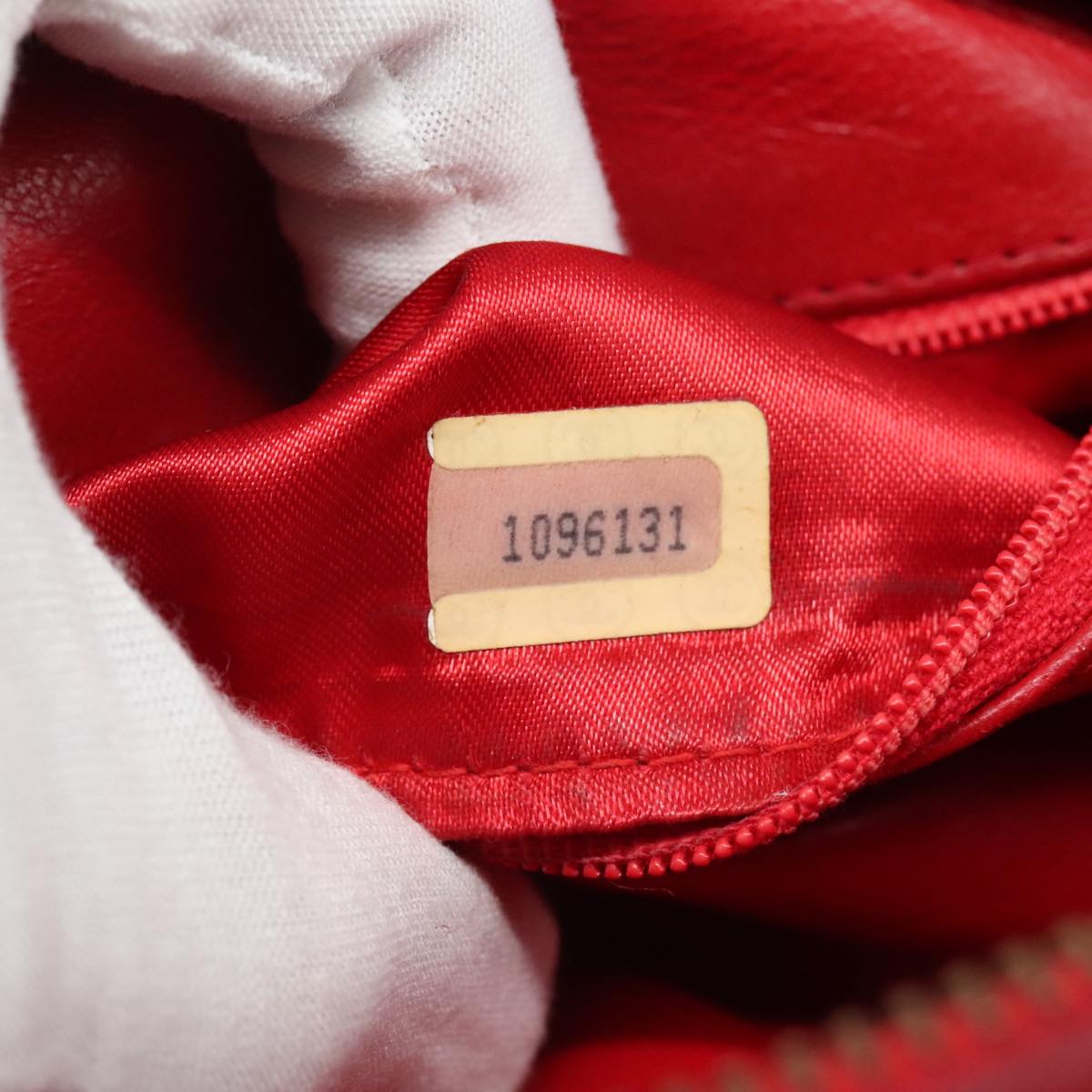 CHANEL Matelasse Pouch Lamb Skin Red CC bs21620