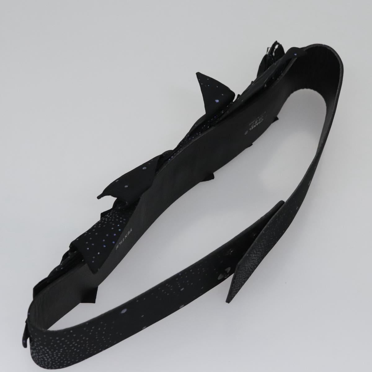 CHANEL Belt Leather 29.9"" Black CC bs21650
