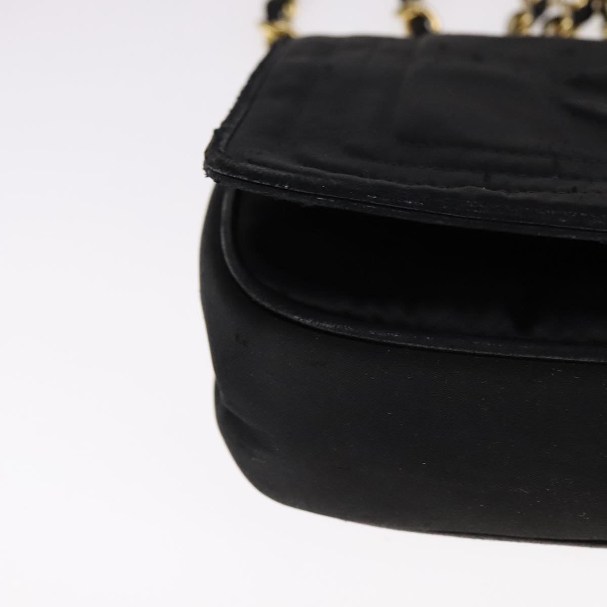 CHANEL COCO Mark Chain Shoulder Bag Nylon Black Gold CC bs21662