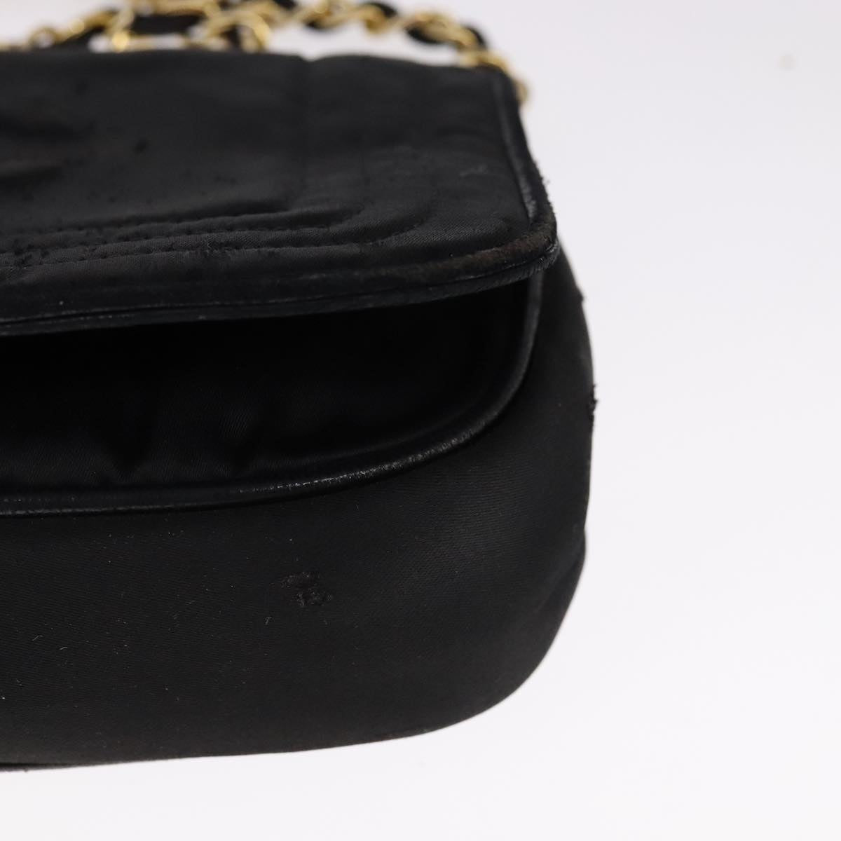 CHANEL COCO Mark Chain Shoulder Bag Nylon Black Gold CC bs21662