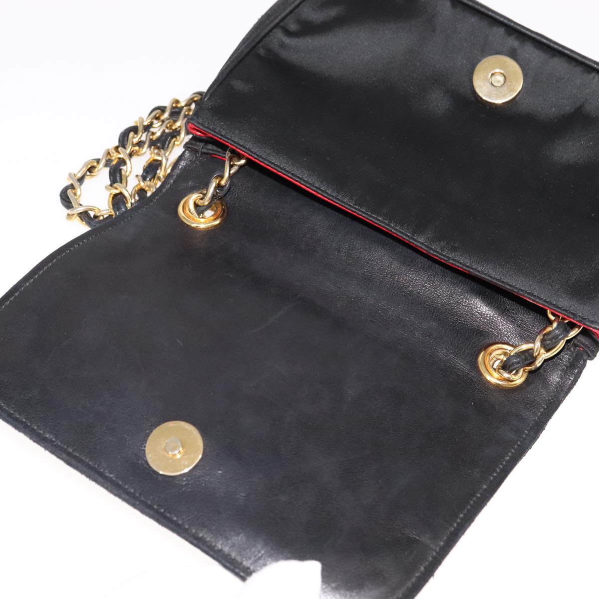 CHANEL COCO Mark Chain Shoulder Bag Nylon Black Gold CC bs21662