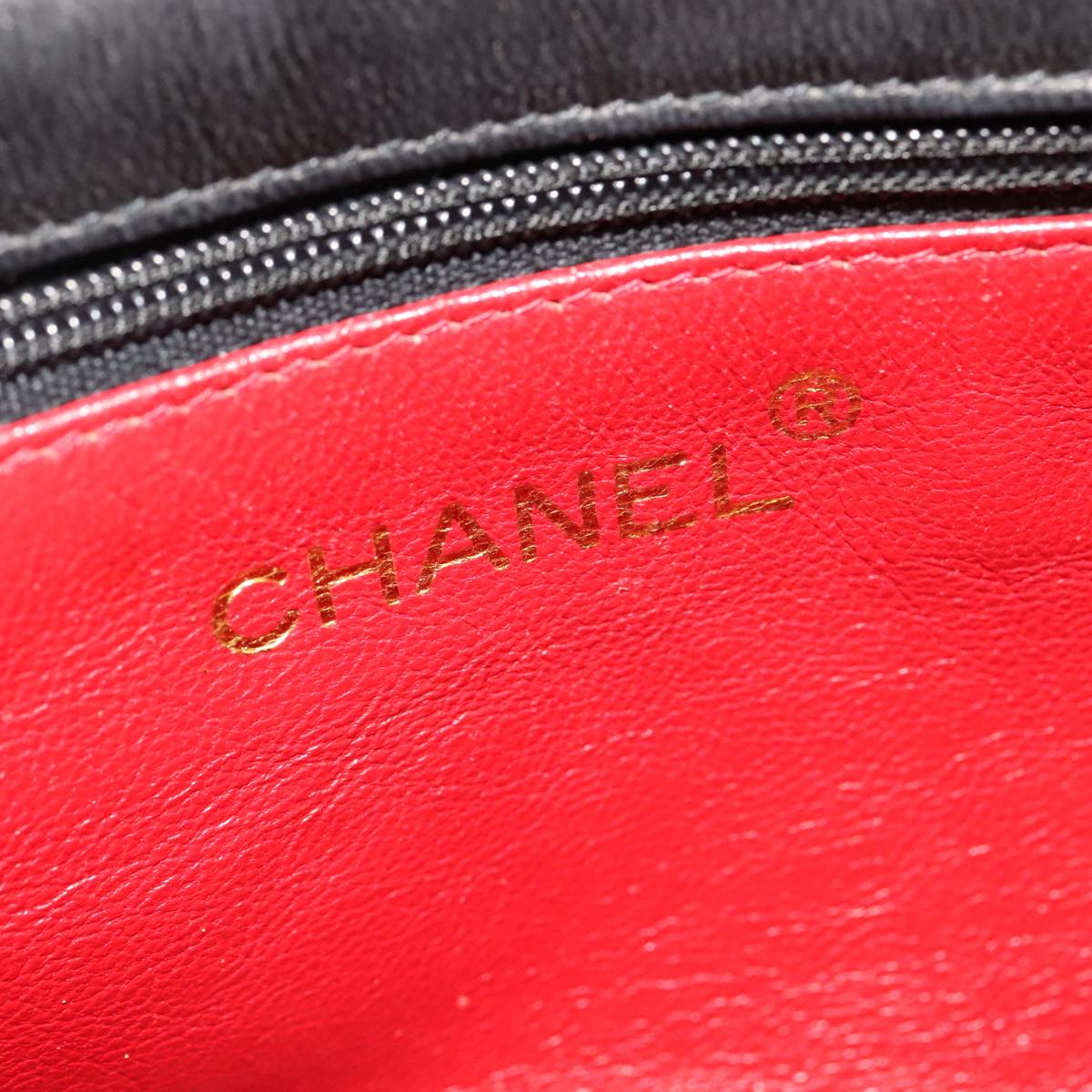 CHANEL COCO Mark Chain Shoulder Bag Nylon Black Gold CC bs21662
