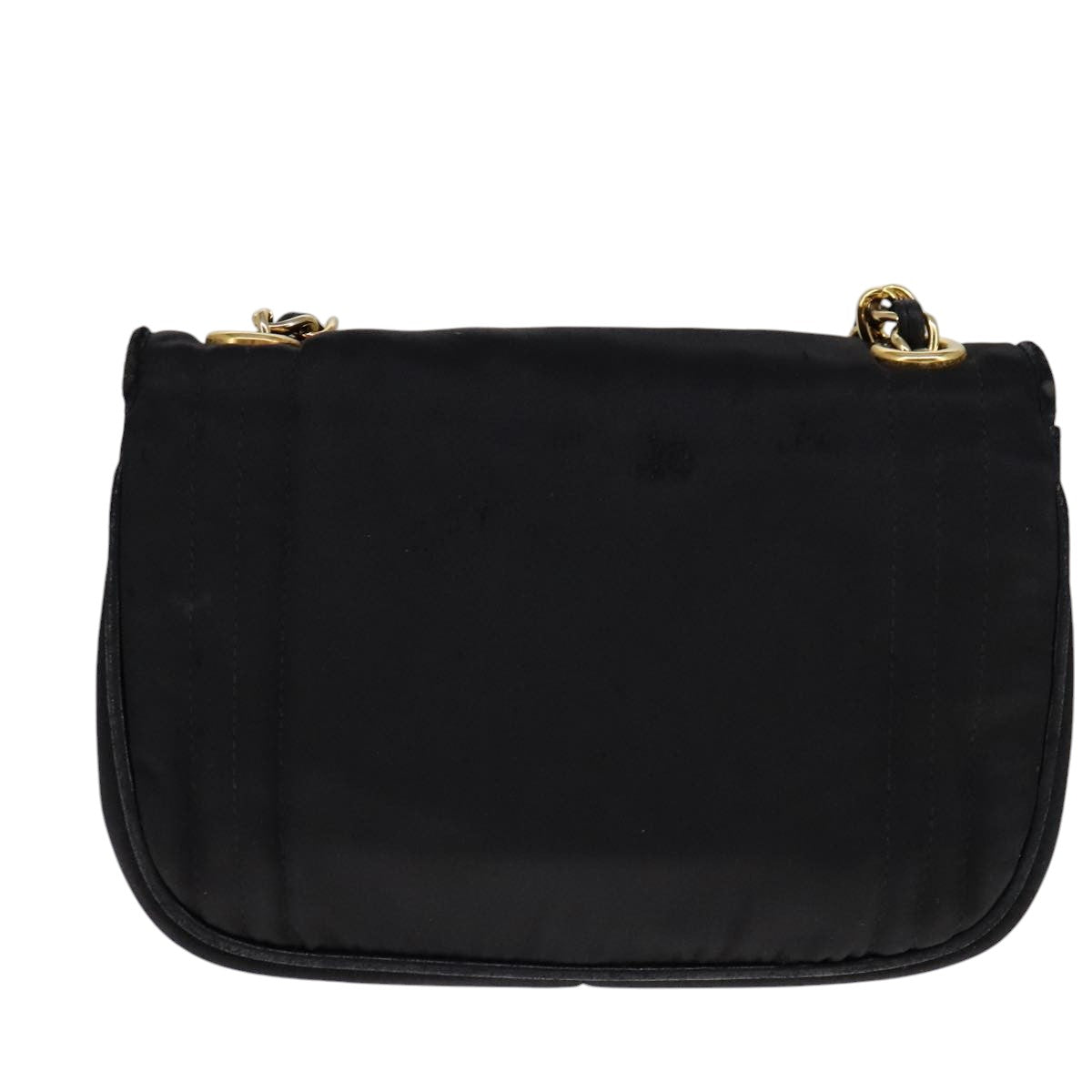 CHANEL COCO Mark Chain Shoulder Bag Nylon Black Gold CC bs21662
